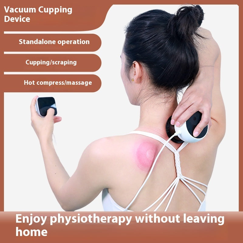 Visual Remote Control Cupping Device with Line Heating and Breathing Massage